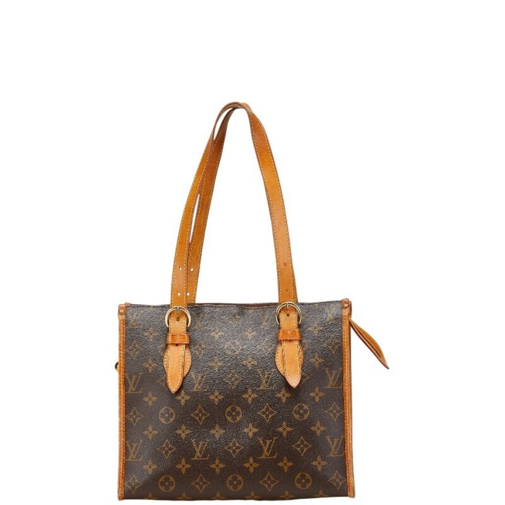 Louis Vuitton Monogram Popincourt Shoulder Bag Tote Brown Leather